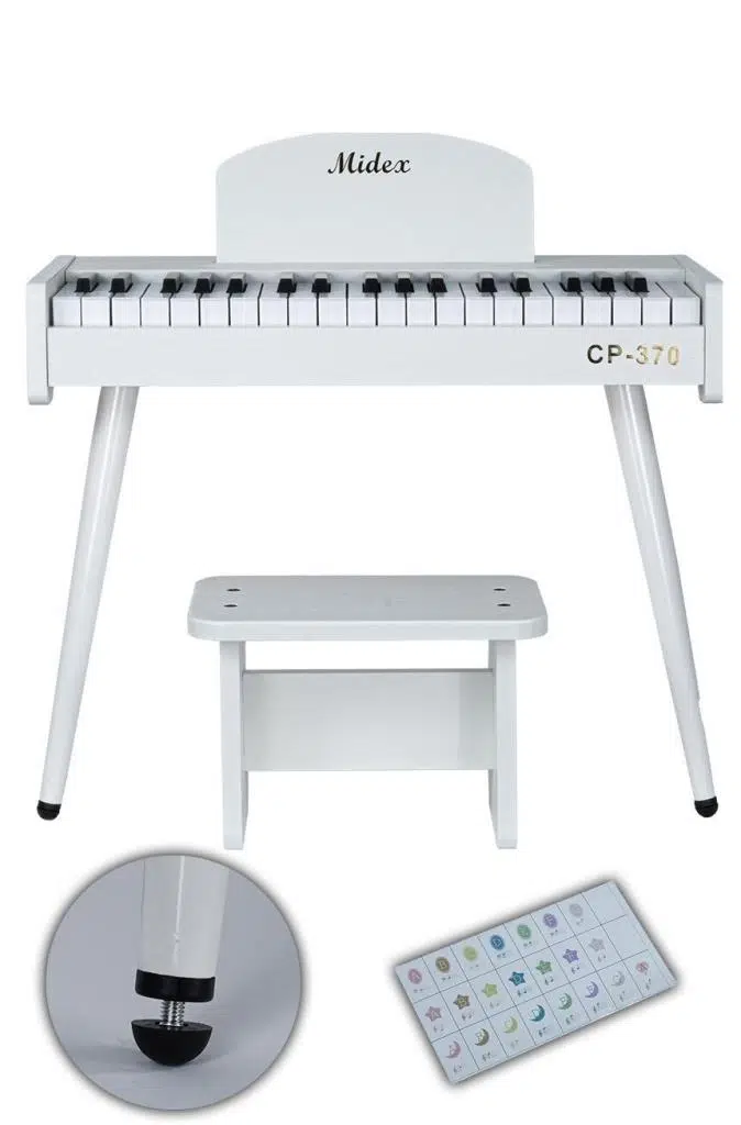 Midex CP-370WH Ahşap Çocuk Piyanosu Pilli 37 Tuşlu Gerçek Piyano Tuşları Midex CP-370WH Ahşap Çocuk Piyanosu Pilli 37 Tuşlu Gerçek Piyano Tuşları