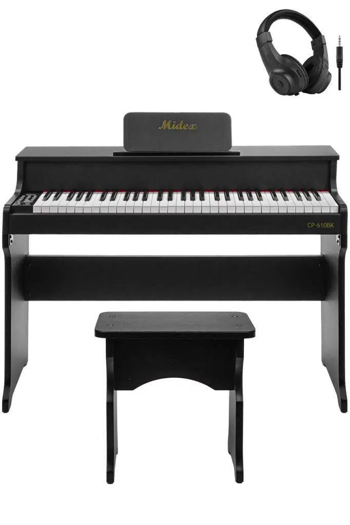 Midex CP-610BK Çocuk Piyanosu 8-14 Yaş 61 Tuşlu Bluetooth'lu Tuş Hassasiyetli Midex CP-610BK Çocuk Piyanosu 8-14 Yaş 61 Tuşlu Bluetooth'lu Tuş Hassasiyetli