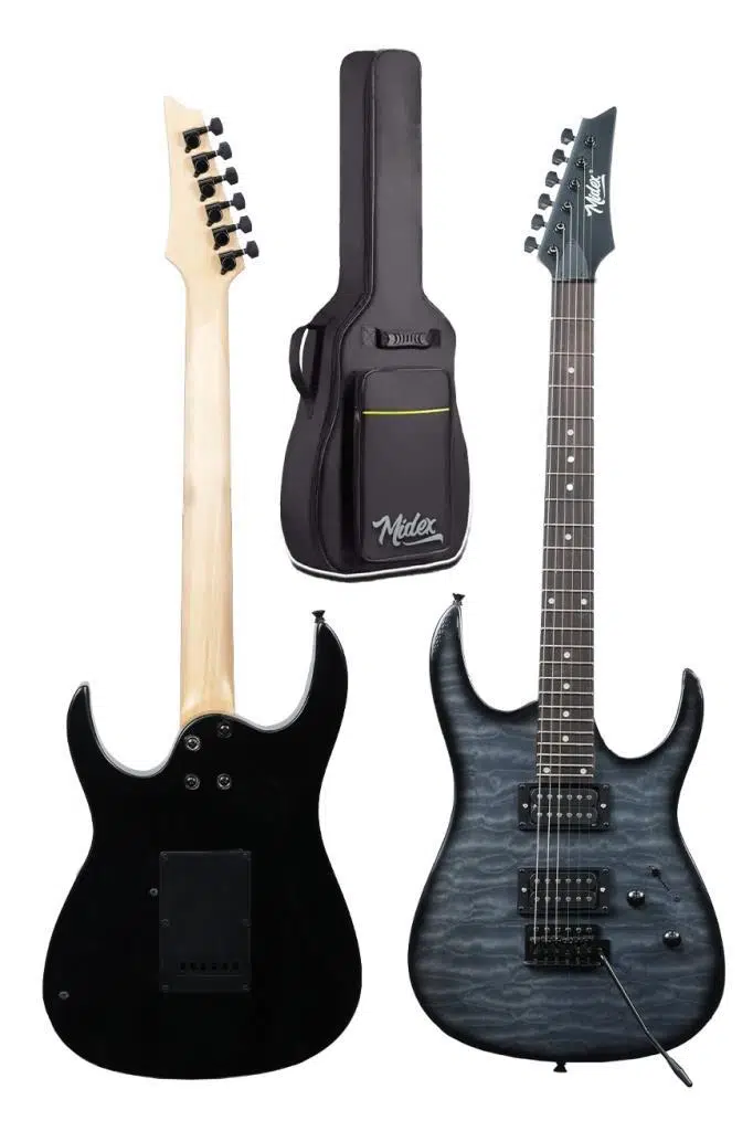 Midex Crade-50AMP Grey Rosewood Super Strat Kasa HH Yüksek Kaliteli 50W Amfili Elektro Gitar Seti Midex Crade-50AMP Grey Rosewood Super Strat Kasa HH Yüksek Kaliteli 50W Amfili Elektro Gitar Seti