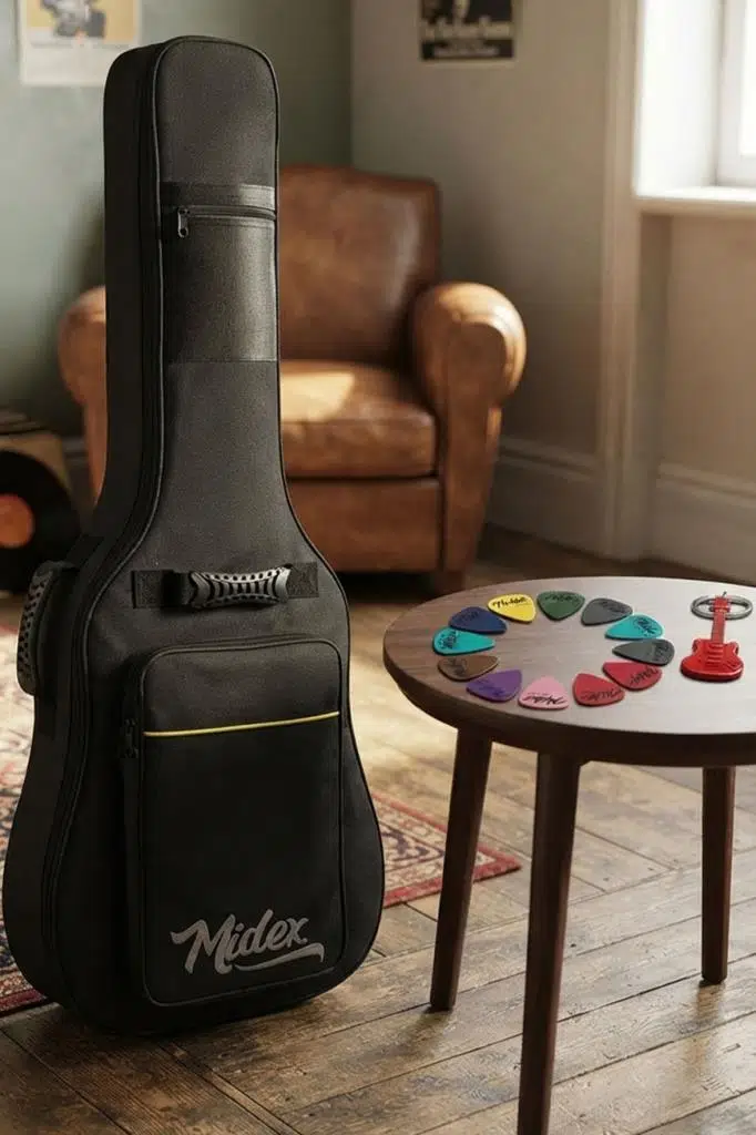 Midex CS-109 Softcase Akustik Gitar Çantası Gigbag Kalın Siyah