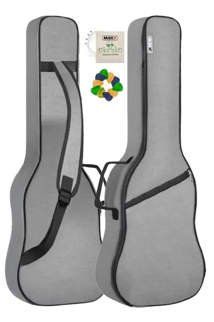 Midex Cs-26 Tenör Ukulele Çantası Gigbag Soft Case Kılıf (10 Pena ve Takım Tel Hediye)