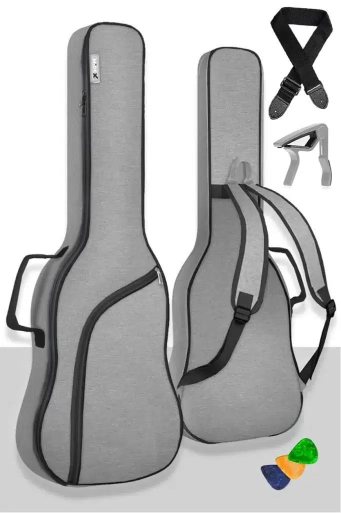 Midex CS-41PAK Akustik Gitar Çantası Soft Case Kılıf Gigbag (Askı Capo Pena Dahil)