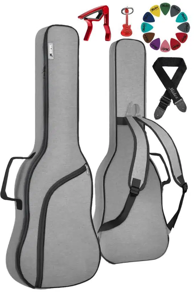 Midex CS-41PAK Akustik Gitar Çantası Soft Case Kılıf Gigbag (Askı Capo Pena Dahil)