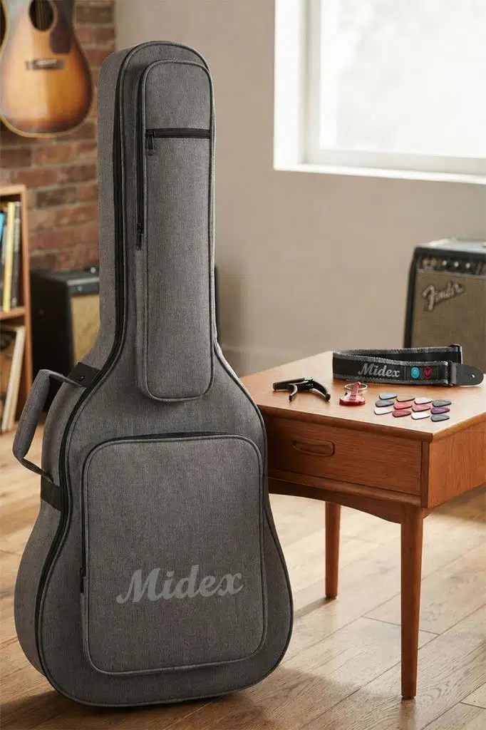 Midex CSA-90PAK Case Klasik Gitar Soft Case Gigbag Kalın Çanta Kılıf (Full Set)