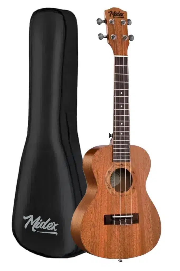 Midex CT-24M Set Maun Concert Ukulele (Capo Metod Nota Sticker Askı Pena) Midex CT-24M Set Maun Concert Ukulele (Capo Metod Nota Sticker Askı Pena)