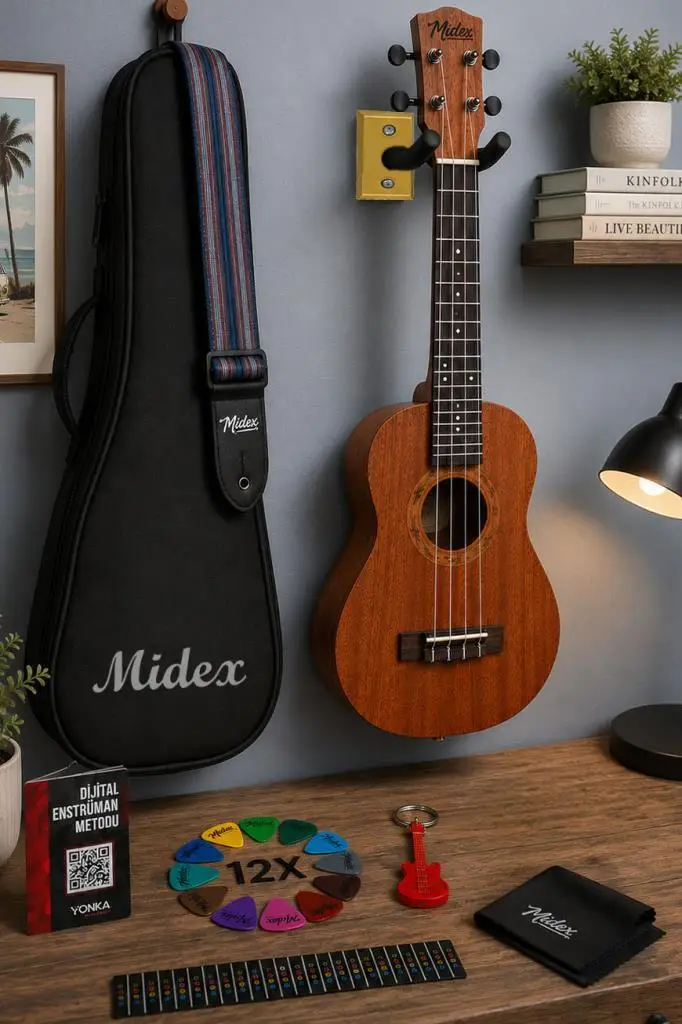 Midex CT-24MT Set Concert Ukulele (Çanta Askı Metod Pena)