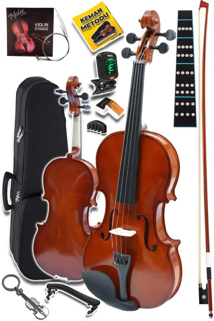 Midex CVL-742-PAK Çocuk Kemanı 8-10 Yaş 1/2 (Yastık Tuner Susturucu Çanta Yay Tel Reçine) Midex CVL-742-PAK Çocuk Kemanı 8-10 Yaş 1/2 (Yastık Tuner Susturucu Çanta Yay Tel Reçine)