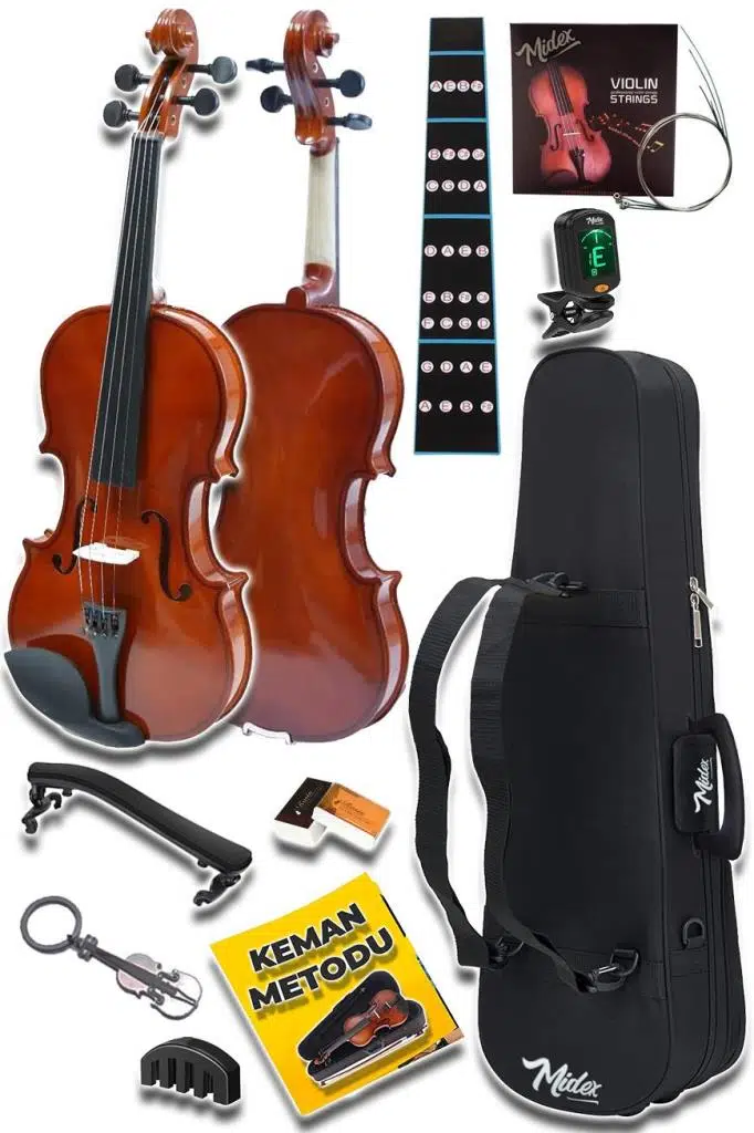 Midex CVL-742-PAK Çocuk Kemanı 8-10 Yaş 1/2 (Yastık Tuner Susturucu Çanta Yay Tel Reçine) Midex CVL-742-PAK Çocuk Kemanı 8-10 Yaş 1/2 (Yastık Tuner Susturucu Çanta Yay Tel Reçine)