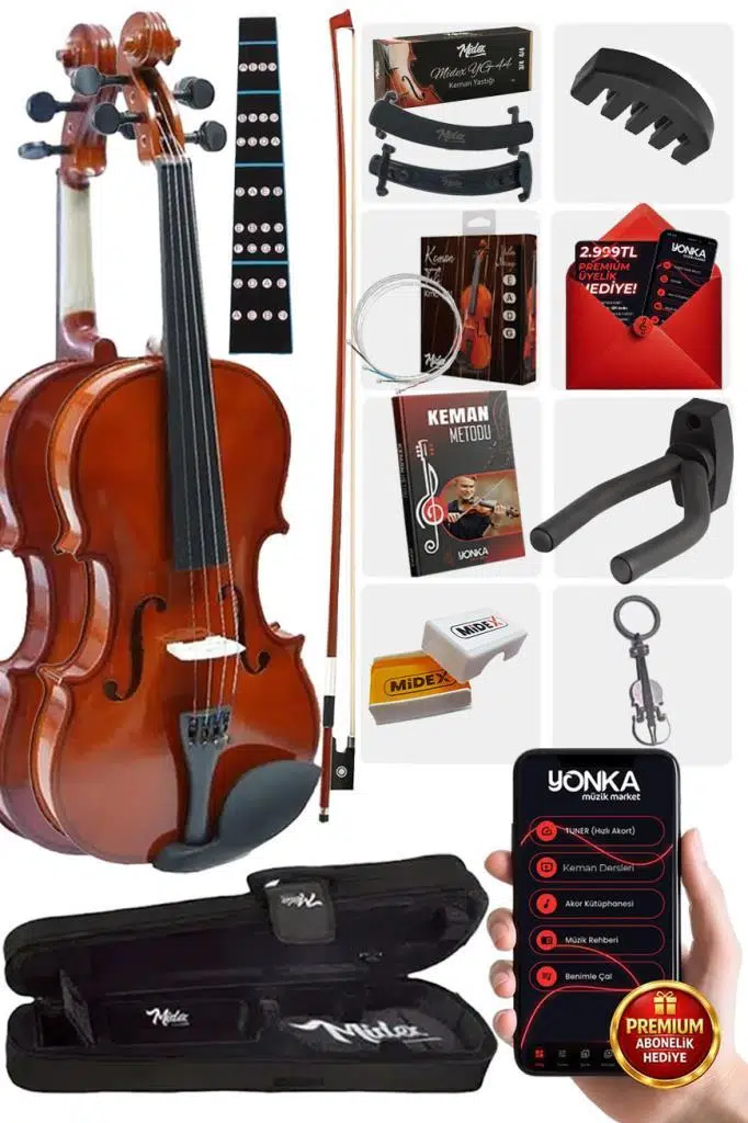 Midex CVL-742-PAK Çocuk Kemanı 8-10 Yaş 1/2 (Yastık Tuner Susturucu Çanta Yay Tel Reçine) Midex CVL-742-PAK Çocuk Kemanı 8-10 Yaş 1/2 (Yastık Tuner Susturucu Çanta Yay Tel Reçine)