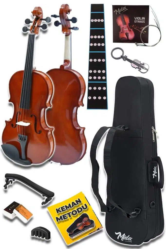 Midex CVL-742-TYS Profesyonel 1/2 Çocuk Kemanı Seti 8-10 Yaş (Yastık Tel Çanta Yay Susturucu Reçine) Midex CVL-742-TYS Profesyonel 1/2 Çocuk Kemanı Seti 8-10 Yaş (Yastık Tel Çanta Yay Susturucu Reçine)