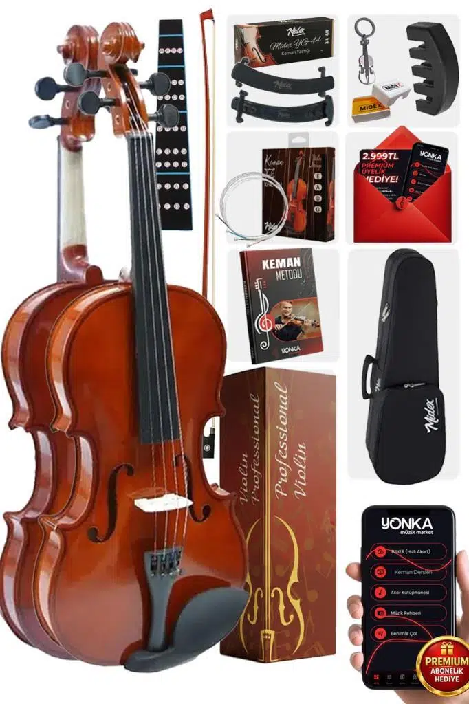 Midex CVL-742-TYS Profesyonel 1/2 Çocuk Kemanı Seti 8-10 Yaş (Yastık Tel Çanta Yay Susturucu Reçine) Midex CVL-742-TYS Profesyonel 1/2 Çocuk Kemanı Seti 8-10 Yaş (Yastık Tel Çanta Yay Susturucu Reçine)