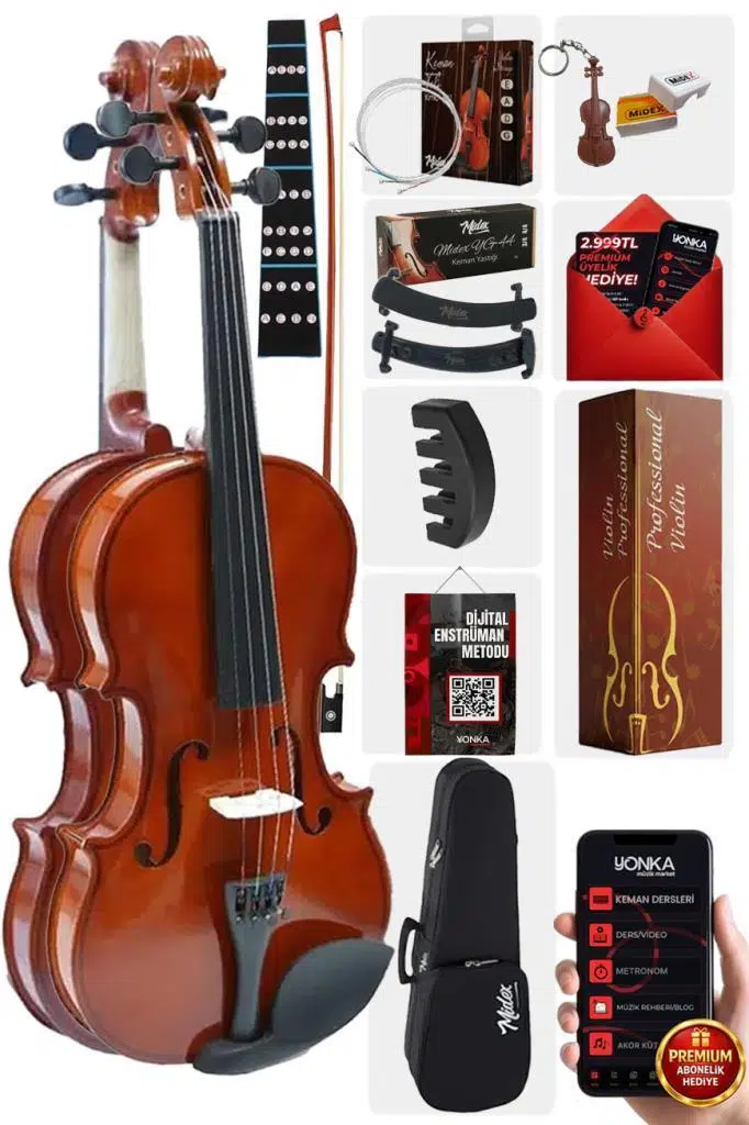 Midex CVL-742-TYS Profesyonel 1/2 Çocuk Kemanı Seti 8-10 Yaş (Yastık Tel Çanta Yay Susturucu Reçine) Midex CVL-742-TYS Profesyonel 1/2 Çocuk Kemanı Seti 8-10 Yaş (Yastık Tel Çanta Yay Susturucu Reçine)