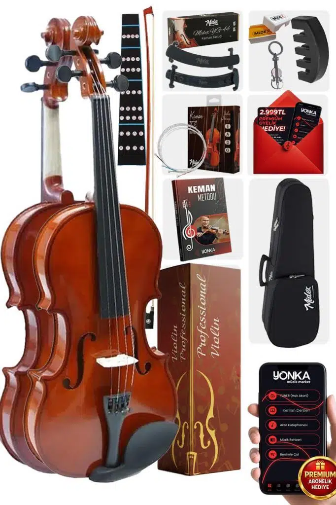 Midex CVL-743-TYS Profesyonel 3/4 Çocuk Kemanı Seti 10-13 Yaş (Yastık Tel Çanta Yay Susturucu Reçine) Midex CVL-743-TYS Profesyonel 3/4 Çocuk Kemanı Seti 10-13 Yaş (Yastık Tel Çanta Yay Susturucu Reçine)