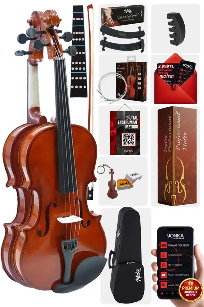 Midex CVL-743-TYS Profesyonel 3/4 Çocuk Kemanı Seti 10-13 Yaş (Yastık Tel Çanta Yay Susturucu Reçine) Midex CVL-743-TYS Profesyonel 3/4 Çocuk Kemanı Seti 10-13 Yaş (Yastık Tel Çanta Yay Susturucu Reçine)