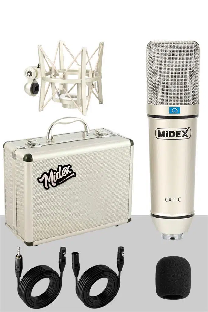 Midex CX1 Effective Set-2 Efektli Ses Kartı Mikrofon Kulaklık Stand Kayıt Canlı Yayın Seti (PC ve Telefon)