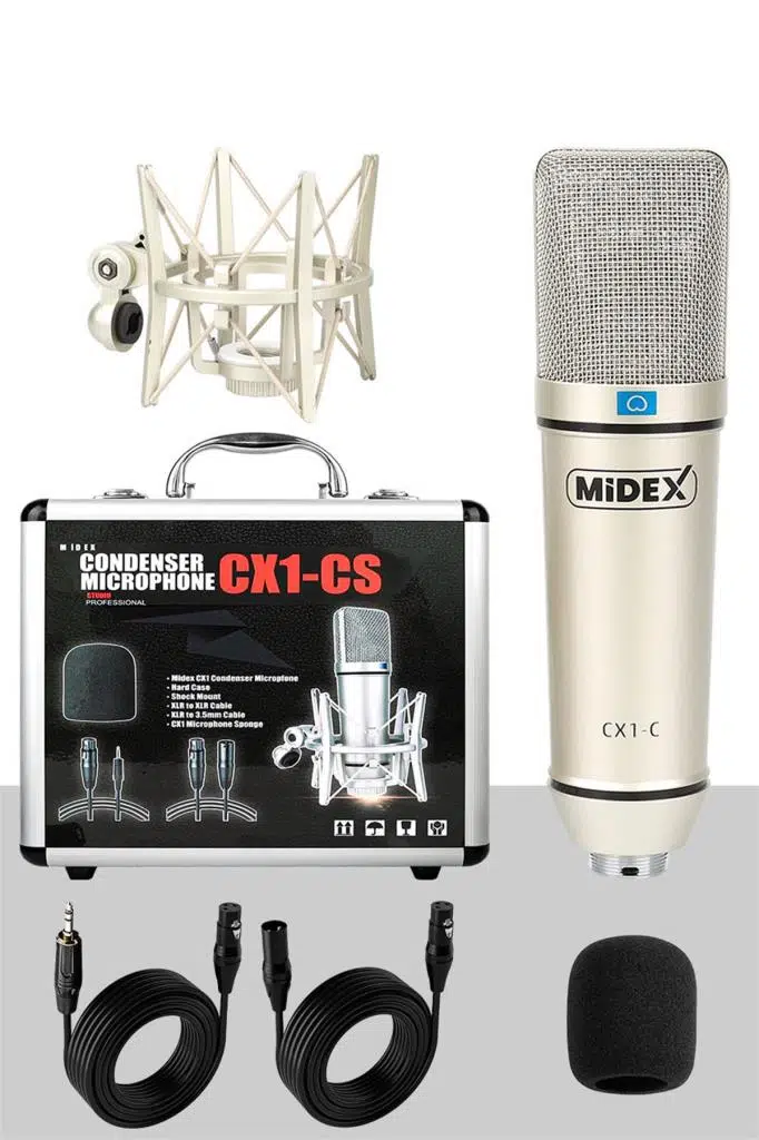 Midex CX1 Platinium Set Efektli Ses Kartı Mikrofon Stand Kayıt Canlı Yayın Seti Midex CX1 Platinium Set Efektli Ses Kartı Mikrofon Stand Kayıt Canlı Yayın Seti
