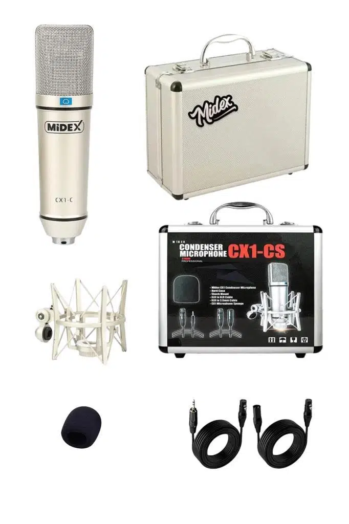 Midex CX1-Q Pro Set Üst Seviye Condenser Stüdyo Ses Kayıt Mikrofonu Standı Seti Midex CX1-Q Pro Set Üst Seviye Condenser Stüdyo Ses Kayıt Mikrofonu Standı Seti