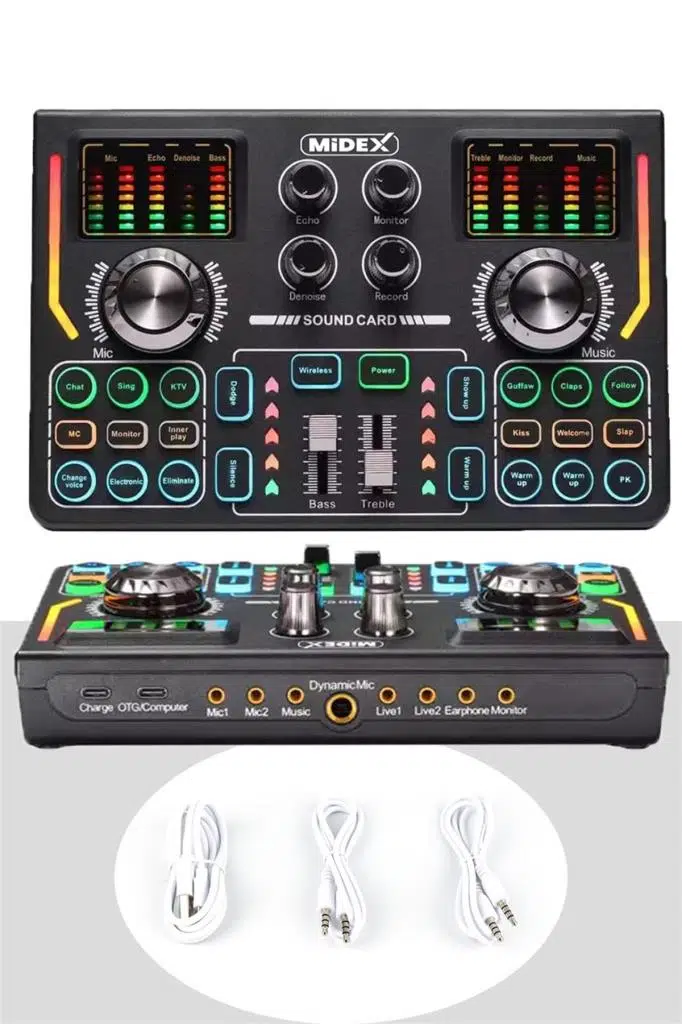 Midex CX1 Titanium Set Efektli Ses Kartı Mikrofon Kulaklık Stand Kayıt Canlı Yayın (PC ve Telefon) Midex CX1 Titanium Set Efektli Ses Kartı Mikrofon Kulaklık Stand Kayıt Canlı Yayın (PC ve Telefon)