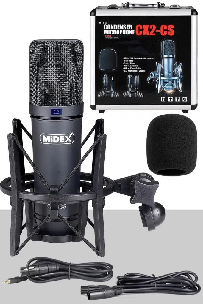 Midex CX2 Persuasive Paket-6 Stüdyo Mikrofon Ses Kartı Kulaklık Stand (Kayıt ve Canlı Yayın) Midex CX2 Persuasive Paket-6 Stüdyo Mikrofon Ses Kartı Kulaklık Stand (Kayıt ve Canlı Yayın)