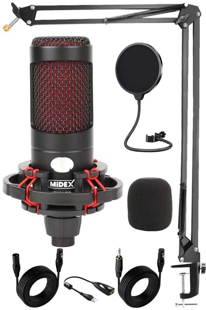 Midex CXN-30 Paket-1 Condenser Mikrofon Stand Pop Filtre Seti Midex CXN-30 Paket-1 Condenser Mikrofon Stand Pop Filtre Seti