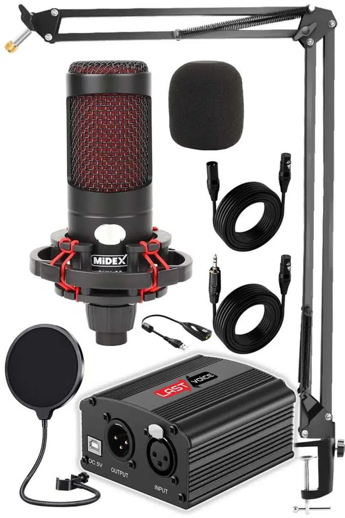 Midex CXN-30 Paket-3 +48V Phantomlu Mikrofon Stand Seti Midex CXN-30 Paket-3 +48V Phantomlu Mikrofon Stand Seti