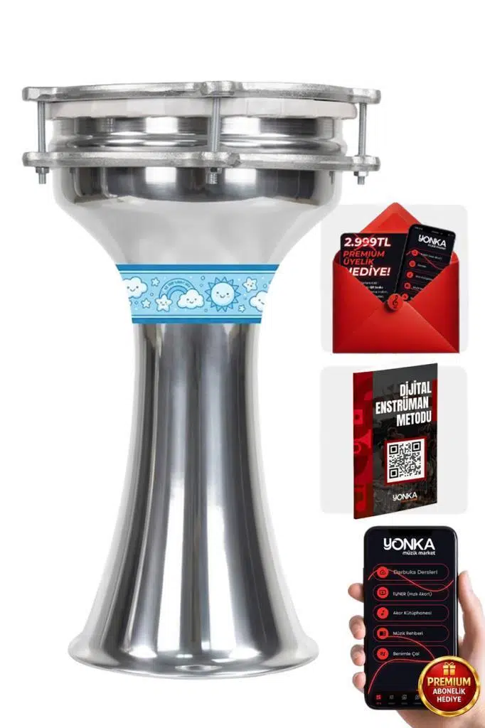 Midex DBK-01BL Çocuklar İçin1 Numara Alüminyum Darbuka Seti 30x17 cm) Midex DBK-01BL Çocuklar İçin1 Numara Alüminyum Darbuka Seti 30x17 cm)