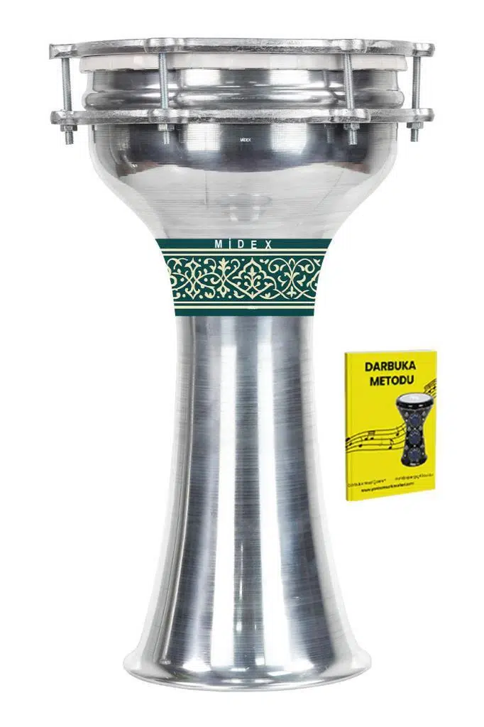 Midex DBK-05 Yetişkinler İçin 5 Numara Büyük Boy Alüminyum Darbuka (41 x 22 cm)