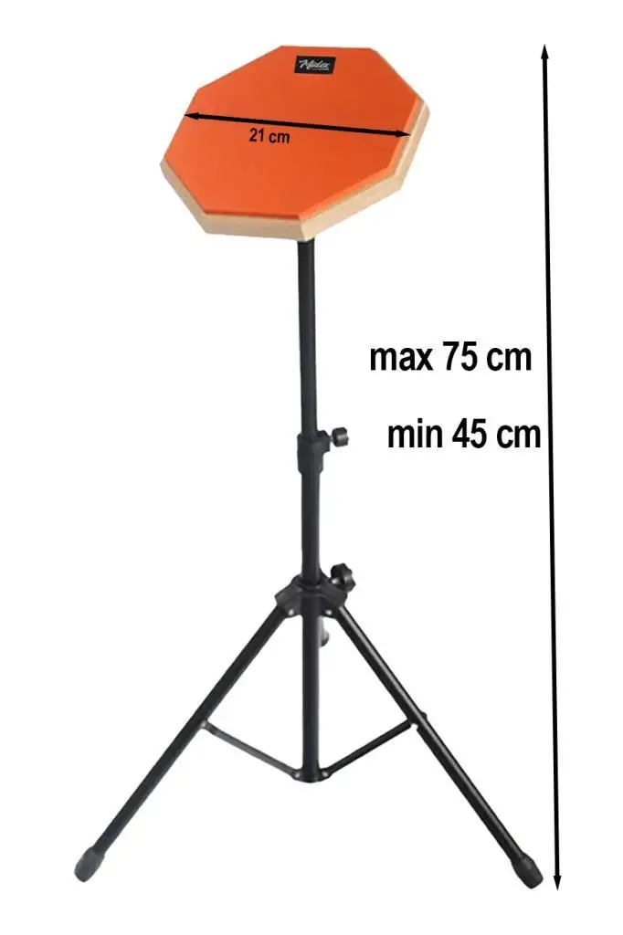 Midex DD-1080-PAK Bateri Davul Çalışma Pedi Seti 8 İnç Drum Practice Pad