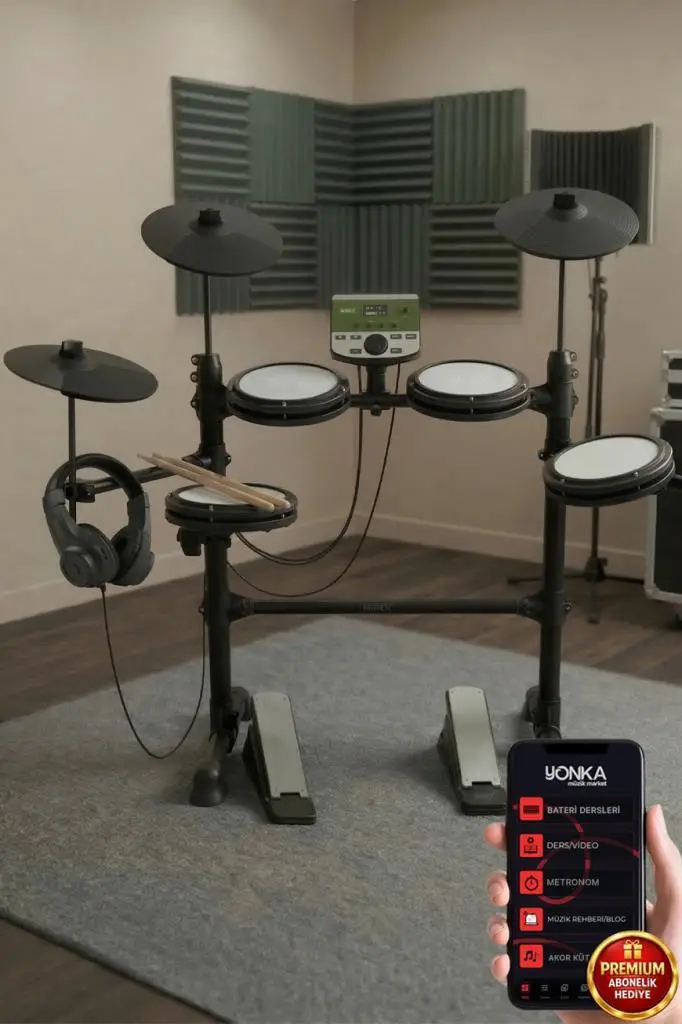 Midex DDX-110BT Profesyonel Dijital Davul Elektronik Bateri Bluetooth'lu (Kulaklık hediye)