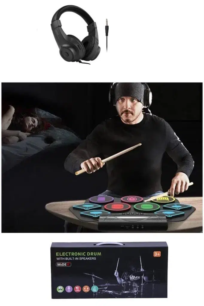 Midex DDX-75 Şarjlı Dijital Davul 9 Ped 2 Ayak Pedalı Bluetooth (Kulaklık Çubuklar Adaptör Full Set) Midex DDX-75 Şarjlı Dijital Davul 9 Ped 2 Ayak Pedalı Bluetooth (Kulaklık Çubuklar Adaptör Full Set)