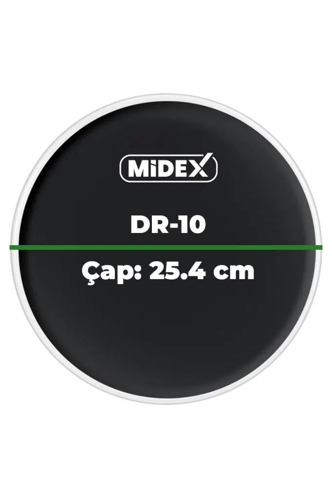 Midex DR-10BK Siyah Renk 10 İnç Bateri Davul Derisi Drumhead 10'' inch (25.4 cm) Midex DR-10BK Siyah Renk 10 İnç Bateri Davul Derisi Drumhead 10'' inch (25.4 cm)