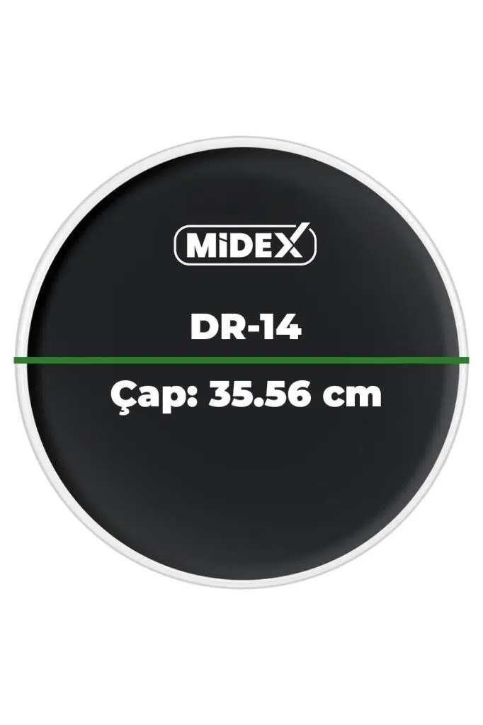 Midex DR-14BK Siyah Renk 14 İnç Trampet Bateri Davul Derisi Drumhead 14'' inch (35.56 cm) Midex DR-14BK Siyah Renk 14 İnç Trampet Bateri Davul Derisi Drumhead 14'' inch (35.56 cm)
