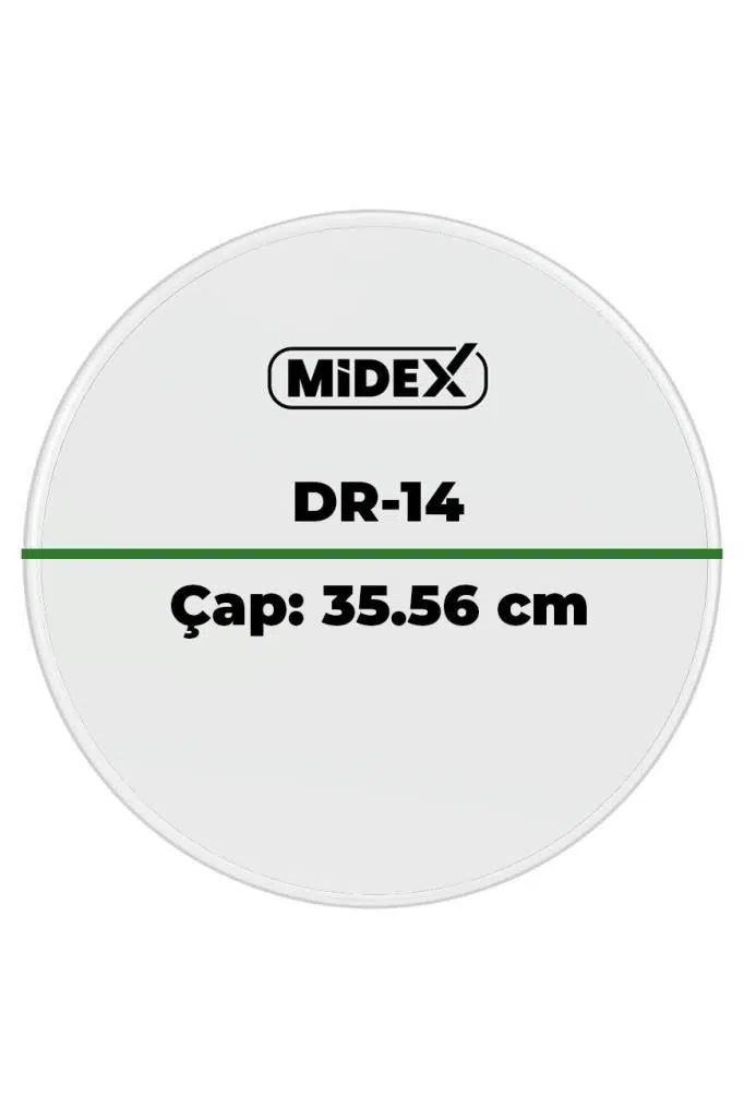 Midex DR-14R Şeffaf Renk 14 İnç Trampet Bateri Davul Derisi Drumhead 14'' inch (35.56 cm) Midex DR-14R Şeffaf Renk 14 İnç Trampet Bateri Davul Derisi Drumhead 14'' inch (35.56 cm)