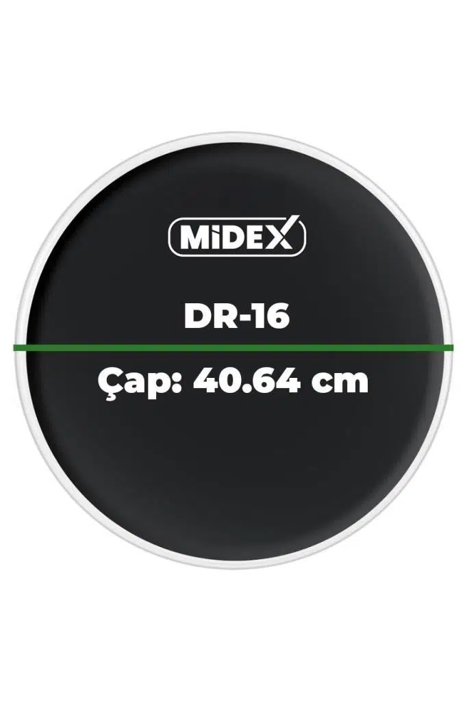 Midex DR-16BK Siyah Renk 16 İnç Tom Bateri Davul Derisi Drumhead 16'' inch (40.64 cm) Midex DR-16BK Siyah Renk 16 İnç Tom Bateri Davul Derisi Drumhead 16'' inch (40.64 cm)