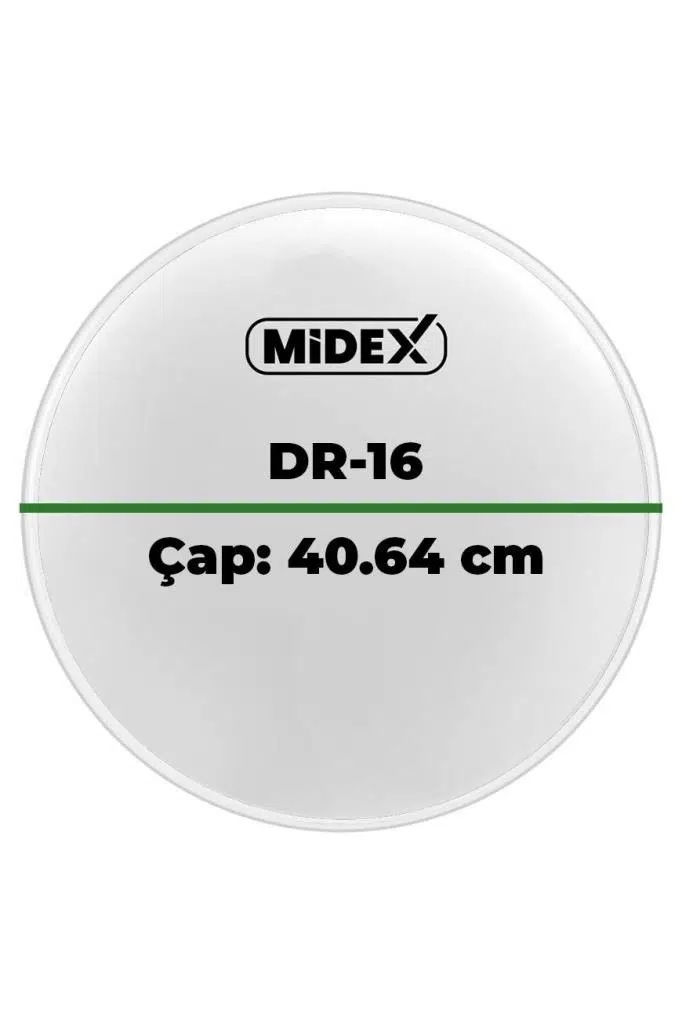 Midex DR-16WH Beyaz Renk 16 İnç Tom Bateri Davul Derisi Drumhead 16'' inch (40.64 cm) Midex DR-16WH Beyaz Renk 16 İnç Tom Bateri Davul Derisi Drumhead 16'' inch (40.64 cm)