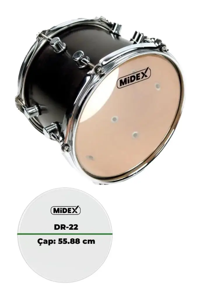 Midex DR-22R-OUT Kick Bas Bateri Davul Derisi (OUTLET) Midex DR-22R-OUT Kick Bas Bateri Davul Derisi (OUTLET)