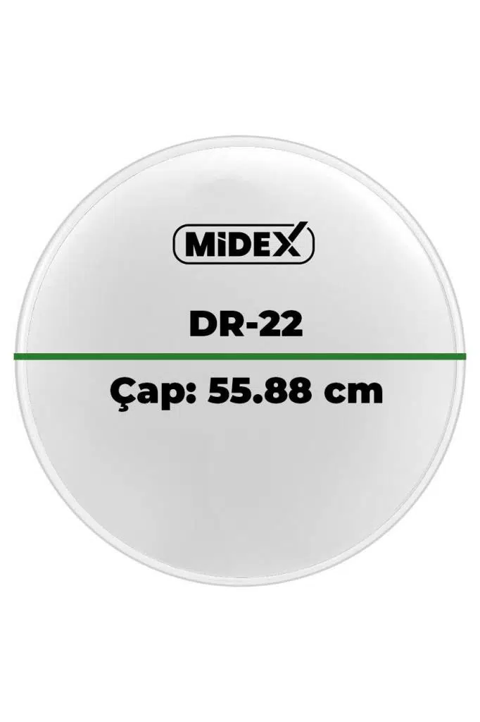 Midex DR-22WH Beyaz Renk 22 İnç Kick Bas Bateri Davul Derisi Drumhead 22'' inch (55.88 cm)
