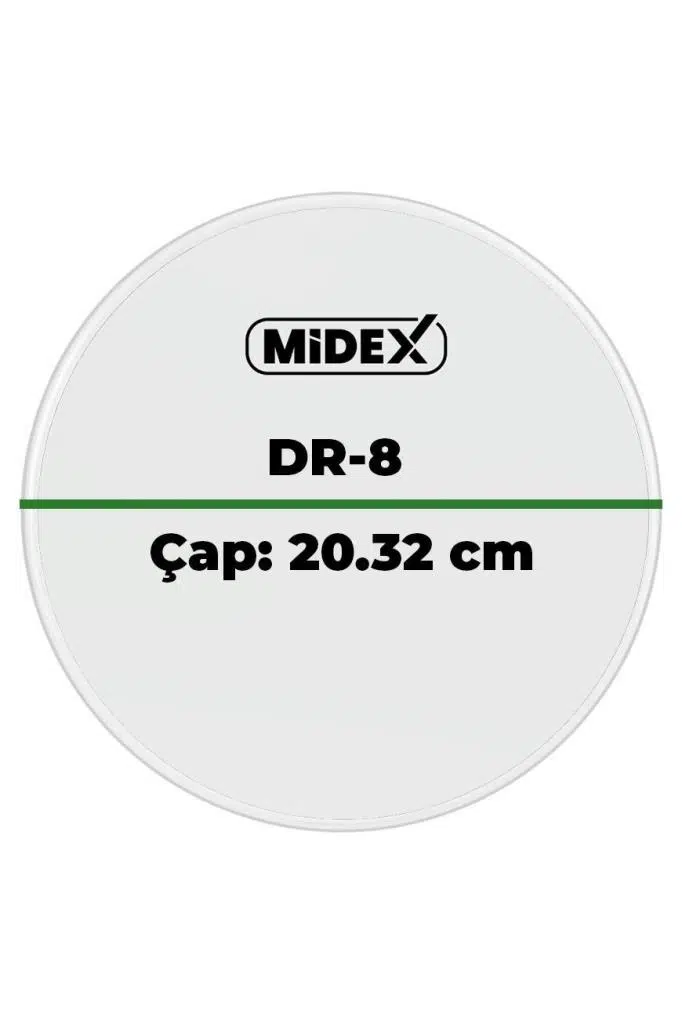 Midex DR-8R Şeffaf Renk 8 İnç Bateri Davul Tom Derisi Drumhead 8'' inch (20.32 cm) Midex DR-8R Şeffaf Renk 8 İnç Bateri Davul Tom Derisi Drumhead 8'' inch (20.32 cm)
