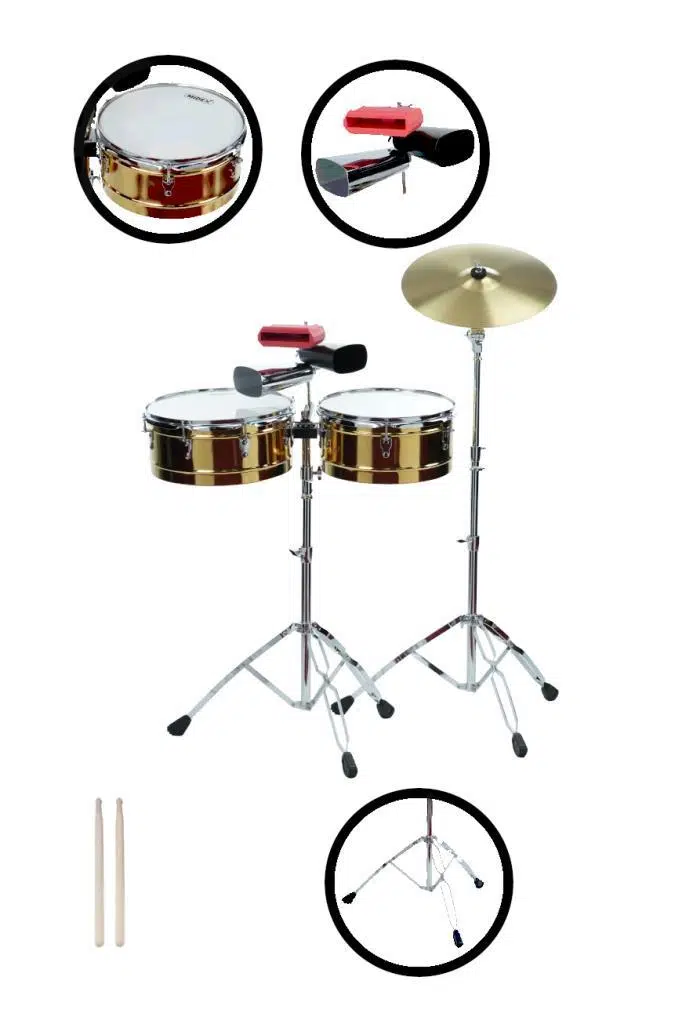 Midex DRM-21 Latin Perküsyon Timbal Seti (Stand Zil Cowbell Dahil)