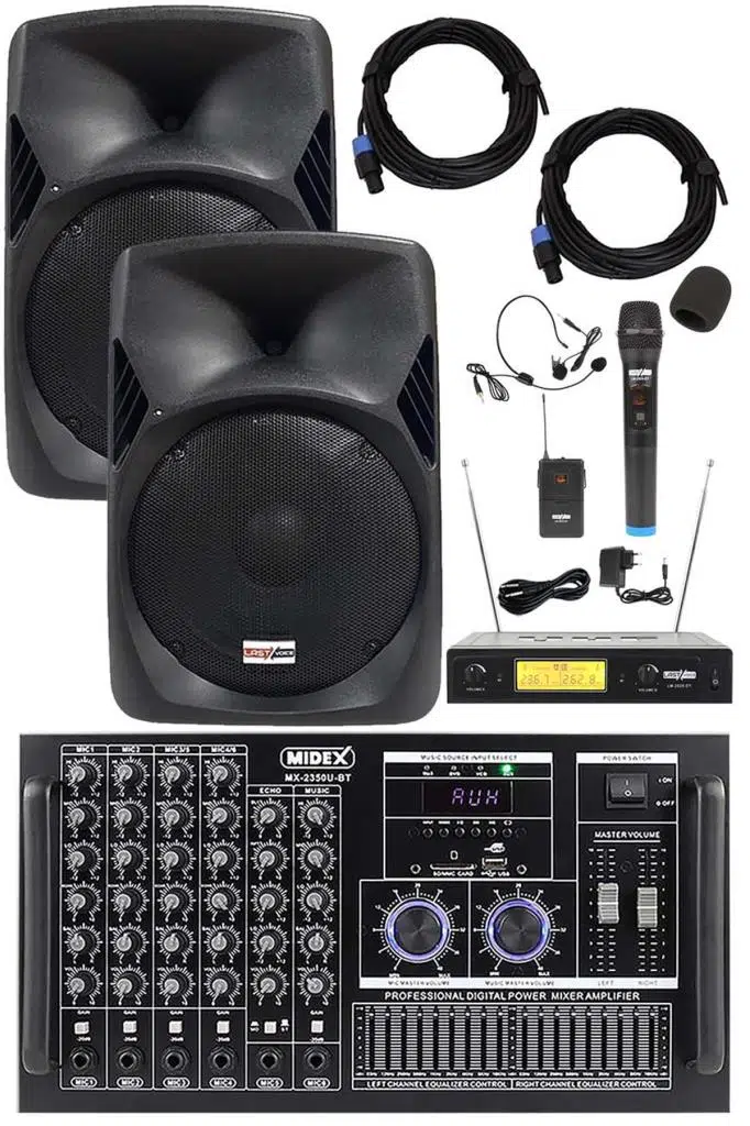 Midex Elit Paket-2 Profesyonel Ses Sistemi Mikser Amfi Hoparlör Mikrofon Ekipman Seti Midex Elit Paket-2 Profesyonel Ses Sistemi Mikser Amfi Hoparlör Mikrofon Ekipman Seti