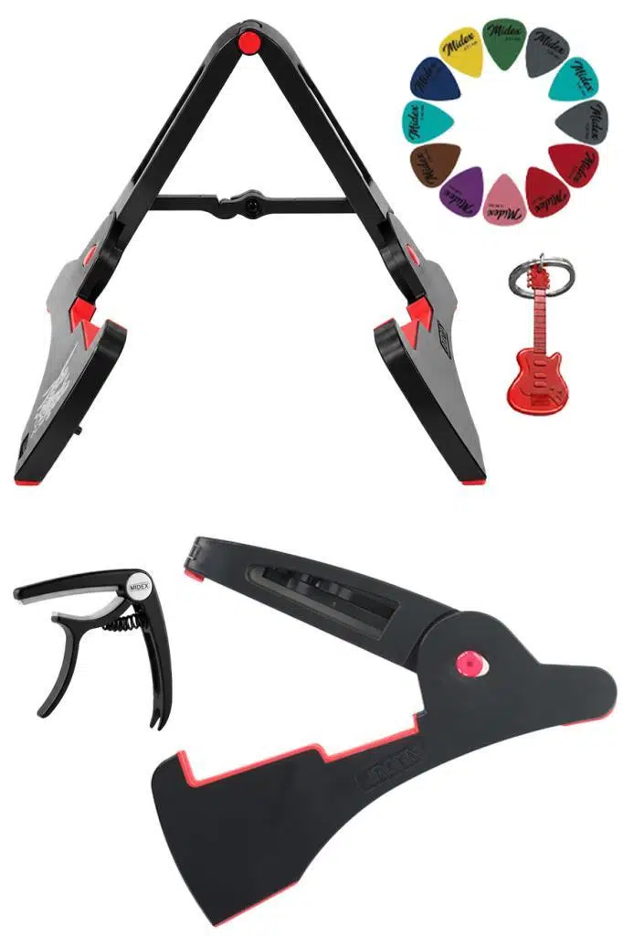 Midex FGS-01 Portatif Katlanır Kaydırmaz Gitar Standı Sehpası