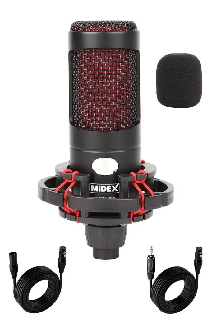 Midex Functional Paket-2 Stüdyo Ekipmanları Mikrofon 4 Çıkış Ses Kartı Full Set