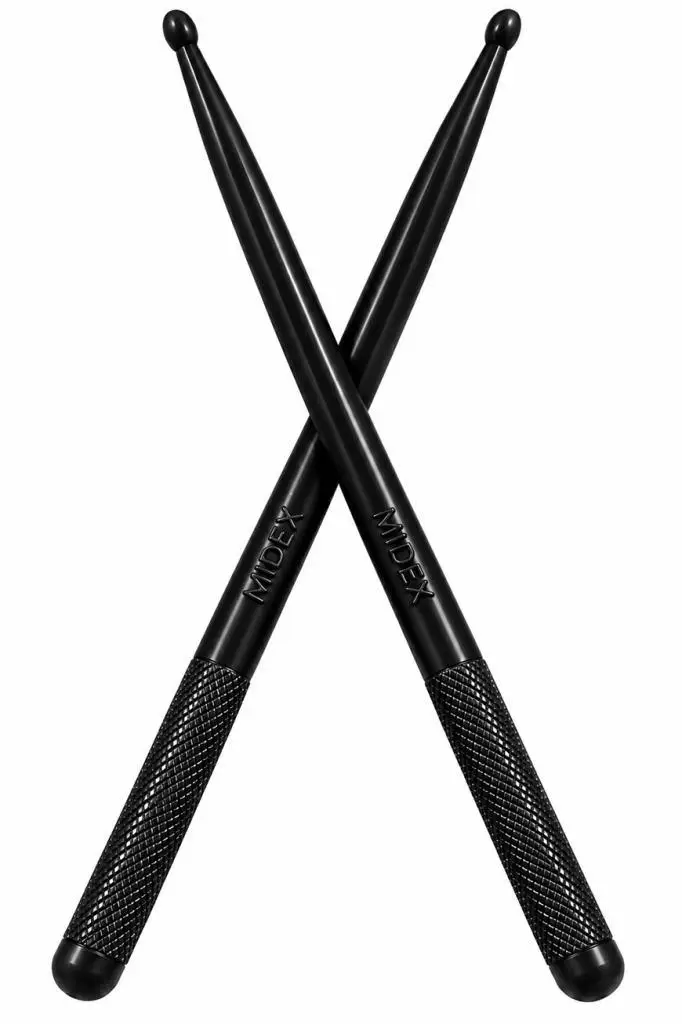 Midex GFK-801BK 5A Bateri Baget Kırılmaz Polyemid Siyah Renk Davul Bageti 5A Drumsticks