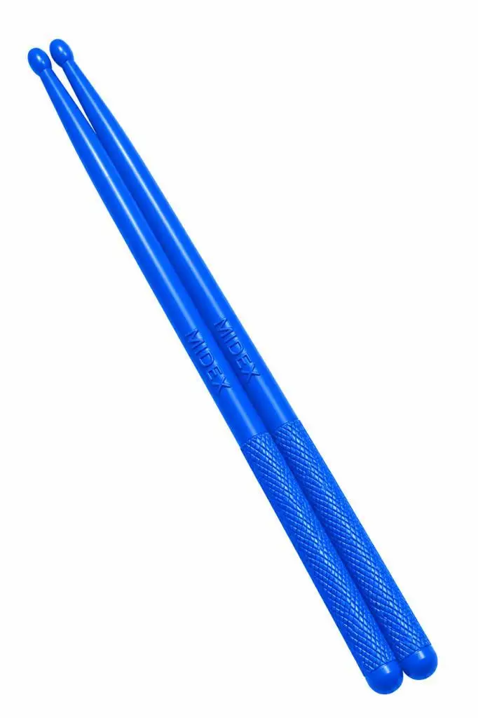 Midex GFK-801BL 5A Bateri Baget Kırılmaz Polyemid Mavi Renk Davul Bageti 5A Drumsticks