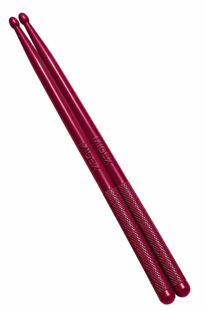 Midex GFK-801CRD 5A Bateri Baget Kırılmaz Polyemid Vişne Çürüğü Renk Davul Bageti 5A Drumsticks