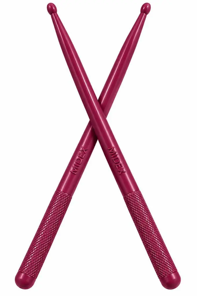 Midex GFK-801CRD 5A Bateri Baget Kırılmaz Polyemid Vişne Çürüğü Renk Davul Bageti 5A Drumsticks