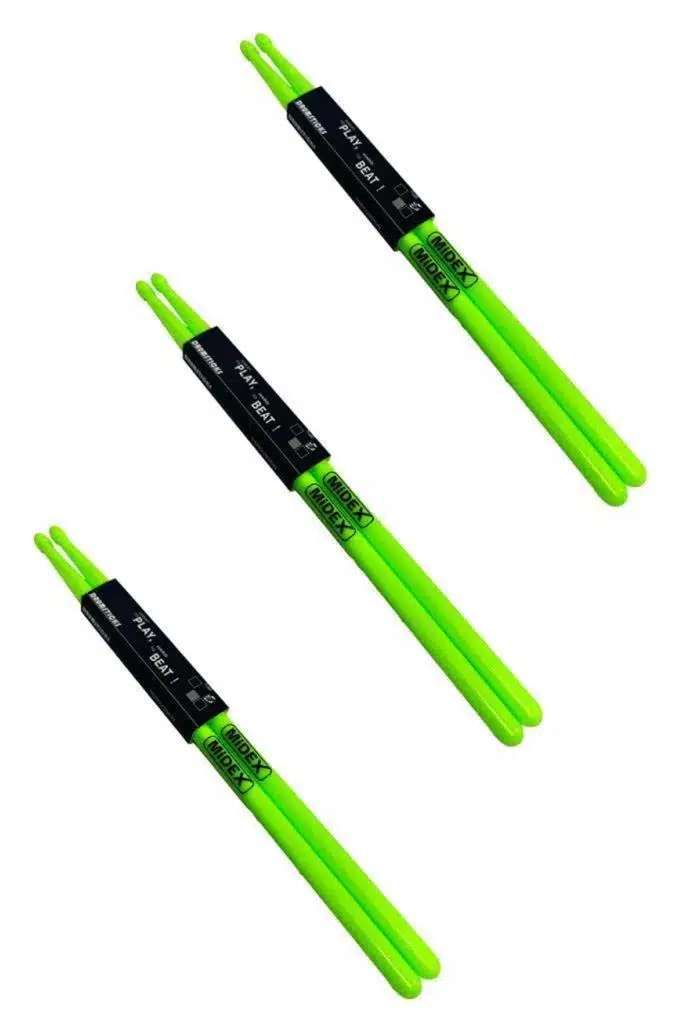 Midex GFK-801LGR-3X 5A Bateri Baget Kırılmaz Polyemid Açık Yeşil Renk Davul Bageti 5A Drumsticks 6 Adet (3 Çift) Midex GFK-801LGR-3X 5A Bateri Baget Kırılmaz Polyemid Açık Yeşil Renk Davul Bageti 5A Drumsticks 6 Adet (3 Çift)