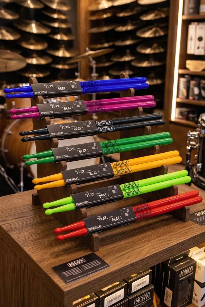 Midex GFK-801X 5A Bateri Baget Kırılmaz Polyemid Renkli Full Set Davul Bageti 5A Drumsticks 14 Adet (7 Çift) Midex GFK-801X 5A Bateri Baget Kırılmaz Polyemid Renkli Full Set Davul Bageti 5A Drumsticks 14 Adet (7 Çift)