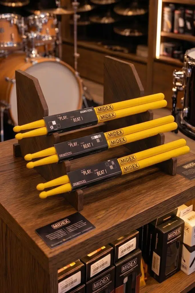 Midex GFK-801YL-3X 5A Bateri Baget Kırılmaz Polyemid Sarı Renk Davul Bageti 5A Drumsticks 6 Adet (3 Çift) Midex GFK-801YL-3X 5A Bateri Baget Kırılmaz Polyemid Sarı Renk Davul Bageti 5A Drumsticks 6 Adet (3 Çift)