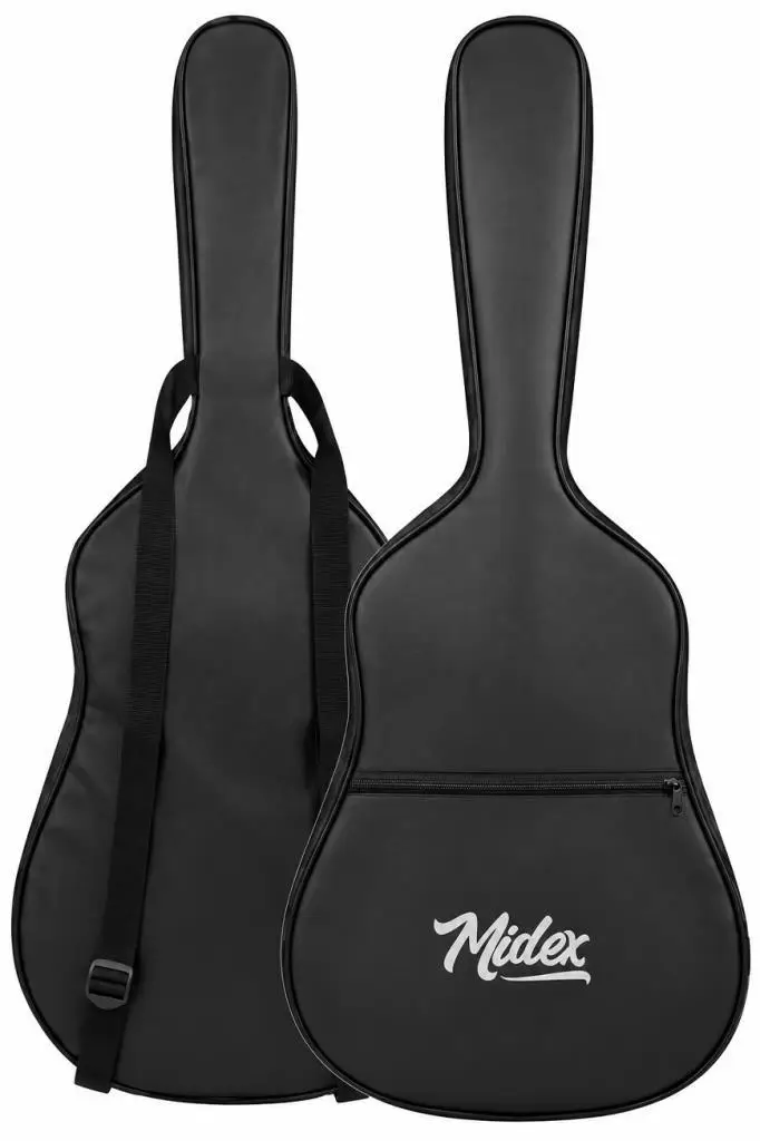 Midex GK-30E Elektro Gitar Çantası Kaliteli Siyah Kılıf (Duvar Askısı Standı + 12 Pena)